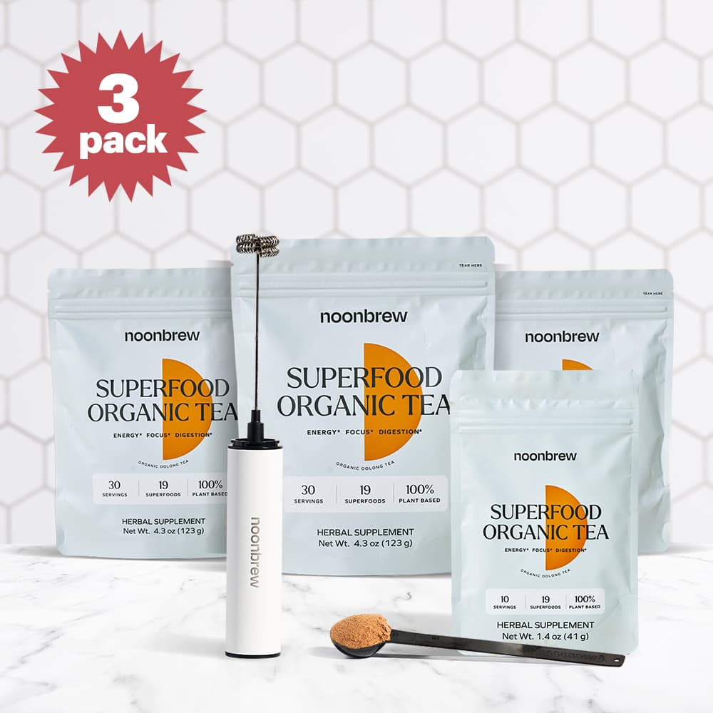 3 x 30 Servings NoonBrew + Frother + Travel Pack