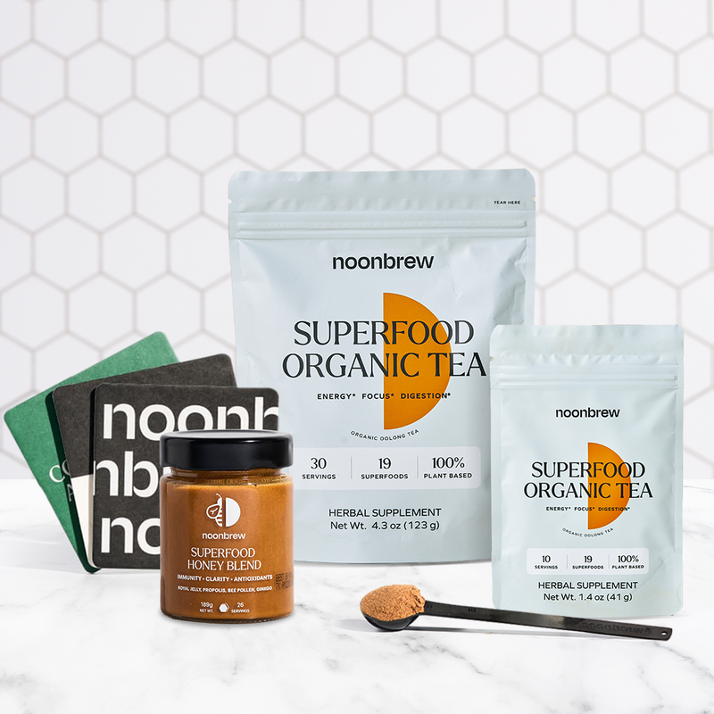 NoonBrew Subscription with Free Superfood Honey + 10 Serving Travel Pack