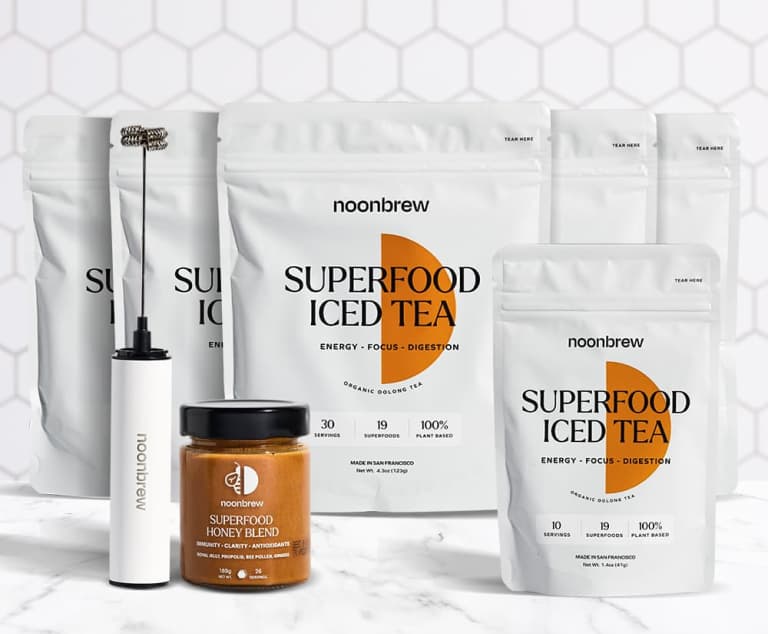 5 x 30 Servings NoonBrew + Frother + Superfood Honey + Travel Pack